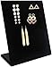 CINEEN 60 Holes Earring Holder Ear Stud Holders Earring Displays Organizer, Velvet Jewelry Earring Holder Stand, Black,1 Piece.
