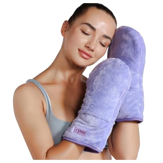 REVIX Microwavable Heating Mittens for Hand and Fingers to Relieve Arthritis Pain Heated Hands Mitts Warmers 1 Pair, Unscented