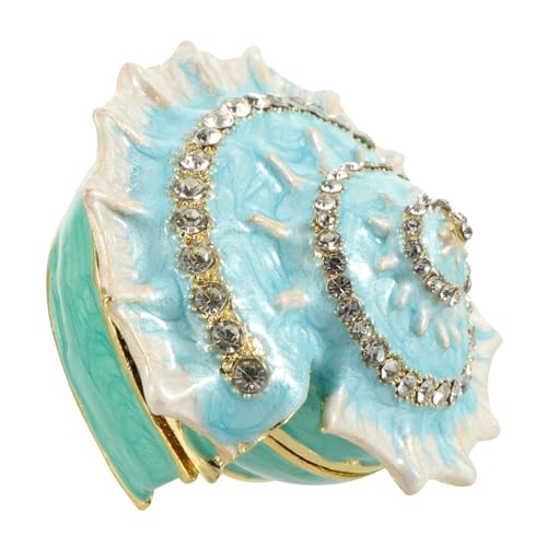 ZCCZJS Boîte à Bijoux conque, Bijoux Vintage, décor de Table à Manger, Boucles d'oreilles en Strass, Cadeaux, Support de Bureau, décor rétro, Support en...