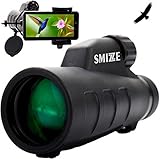 SMiZZE Monocular Telescope - 12 X 50 High Definition Spotting Scope BAK-4 FMC Aluminum Frame Monoculars for Adults Waterproof & FogProof ideal for Bird Watching, Travel, Camping, Hunting, Surveillance