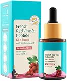 French Red Vine & Hyaluronic Acid serum with peptides | Red Vine serum for face | Hyaluronic Acid for face | for Women & Men | All Skin Types | 30 ml | 1.01 Fl Oz (Pack of 1)