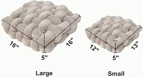 Miniatura 5 de Almohada de nudo suave decorativa para sofá, almohada de nudo para niños, cojín cuadrado de respaldo para piso, para sala de estar, dormitorio,