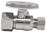 Plumb Craft 7830700LF 1/2-Inch by 3/8-Inch Low Lead Quick Shutoff Straight Valve