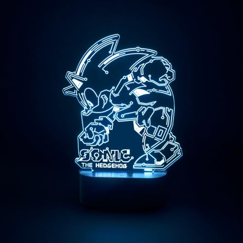 Grupo Erik Lamp - Sonic The Hedgehog | LED Lamp, Night Light, Kids Lamp, LED Desk Lamp, Mood Lights, LED Table Lamp | Sonic Figures, Gamer Gifts, Gaming Accessories