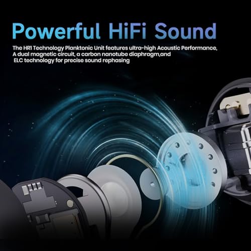 Image of Concept Kart ROSESELSA Ceramics X True Wireless Stereo Earbuds, 55dB Hybrid ANC in-Ear Earbuds, Hi-Resolution LDAC Support, Bluetooth 5.4 TWS in-Ear Earbuds, Long Lasting 50 Hours Battery Life (Grey)