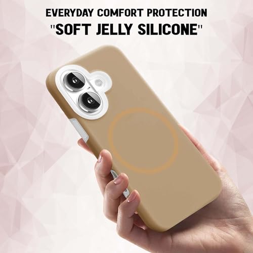 Image of Kratos Soft Silicone Case Cover Compatible with iPhone 16 Plus - Everyday Comfort Protection, Wireless Magnetic Charging Case with Raised Edge Camera & Screen Protection, Shock-Resistant Design
