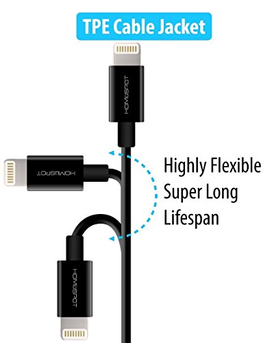 Homespot 8Pin Cable Fast Charging Usb Power Charge & Sync Cable Cord For Smartphones & Tablets Black 1 Pack #TOP3