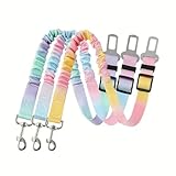LAKYMIE 3 cinturones de seguridad para perro, correa ajustable para arnés de seguridad para mascotas, nailon duradero, clip seguro, fácil de instalar, universal para perros