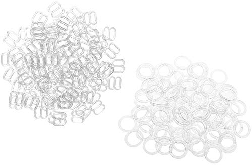 EPRHAY Lot de 100 Attaches en Plastique Transparent pour Soutien-Gorge Lingerie Lingerie Forme 8 et...