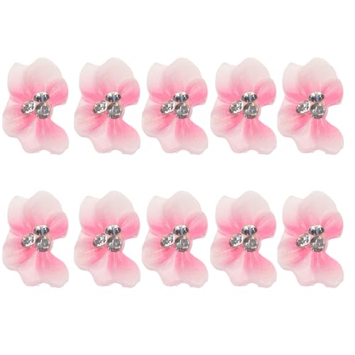 Didiseaon Flower Shape Nail Studs 10pcs Nail Art Decors DIY Manicure Ornaments for Women Girls