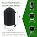 Cover Geny Premium Grill Cover Fits Weber 22" Jumbo Joe,22" Original & Premium Kettle Charcoal Grill,Weber/Joyfair/Megamaster/Papapacks/GRILIFE/Green Party 18" Kettle Charcoal Grill