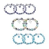 KAFTHAN - Evil Eye Handmade Bracelet - Non-Shattering Glass Bead Stretchable Jewelry for Men, Women