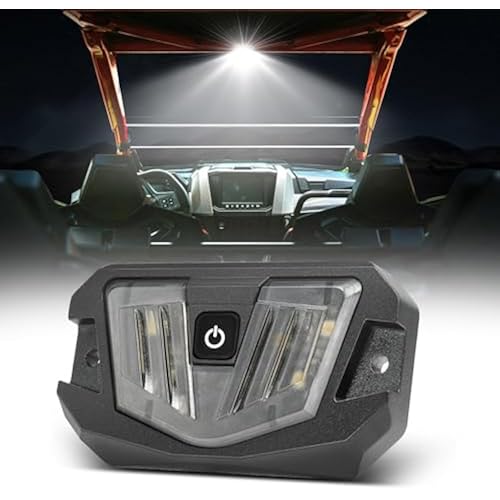 V-Pro UTV LED Dome Light 12V with Switch, IP68 Waterproof Aluminum Universal Interior Dome Truck Bed Lights for UTV Polaris RZR Can Am Kawasaki Yamaha Pioneer Talon ATV Golf Cart SXS Car Truck