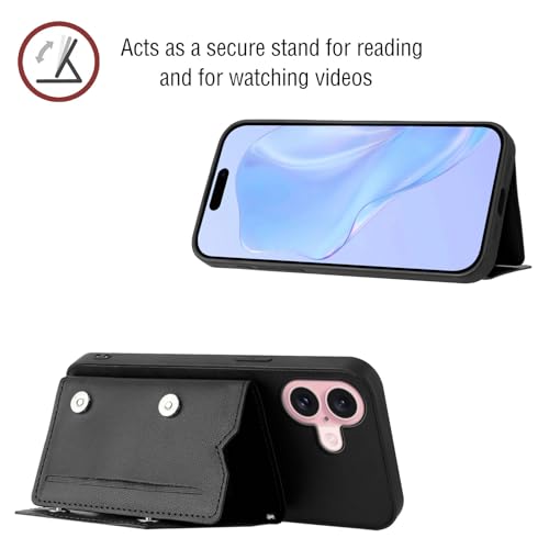 Coque iPhone 2025 de qualité supérieure en cuir premium noir LEMAXELERS - 3