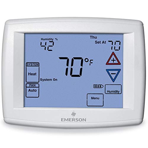 Emerson 1F95-1291 7-Day Touchscreen Thermostat with Humidity Control (Renewed)