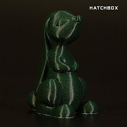 Hatchbox Sparkle Pla 3D Printer Filament, Dimensional Accuracy +/- 0.03 Mm, 1 Kg Spool, 1.75 Mm, Green #TOP2