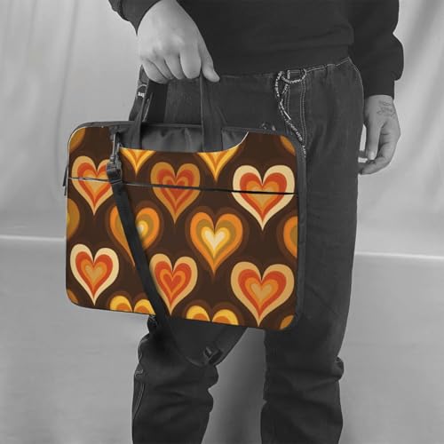 Bolso retro naranja para laptop 15.6 pulg impermeable miniatura 2