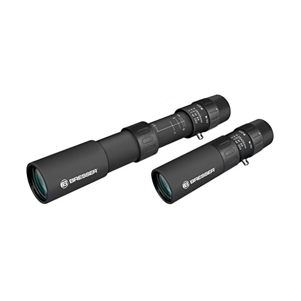 Bresser Zoom Monokular 8-25x25 Dachkant mit stufenlosem Zoom und Makrofunktion inklusive Transporttasche und Trageriemen – Bild 4