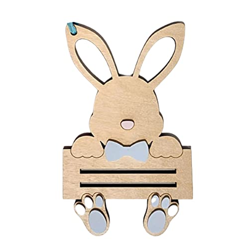 HERZWILD Support Lapin De Pâques En Bois – Décoration Printanière Jardin & Intérieur – Lapin Décoratif Pâques