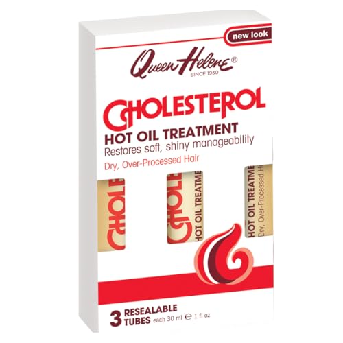 Queen Helene Cholesterol Hot Oil Treatment in Resealable Tubes, 3-1 fl oz (29.57 ml) tubes
