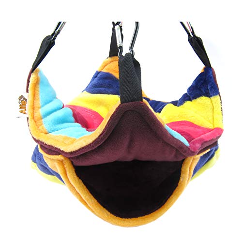 Alfie Pet - Mallory Hanging Hammock Bed For Mouse, Chinchilla, Rat, Gerbil And Dwarf Hamster - Color: Burgundy, Size: Medium 9" X 9" #TOP1