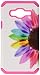 Galaxy Luna Case, Galaxy Express 3 Case, Galaxy Amp 2 Case, J1 2016 Case [Shock/Impact Resistant] Hybrid Dual Layer Defender Protective Case Cover for Galaxy Amp 2 / Luna / Express 3, Pink Sun Flower