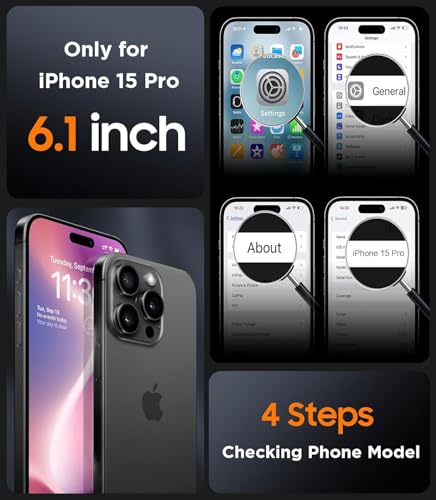 image for SPIDERCASE Designed for iPhone 15 Pro Case, Magnetic with [2 Tempered 