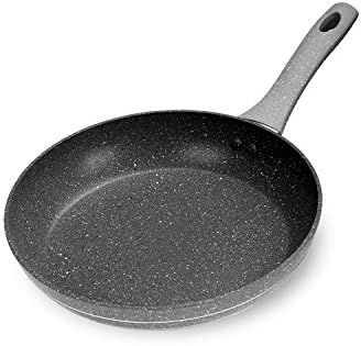 Royalford Frying Pan with Durable Granite Coating | Induction Safe Chef Non-Stick Fry Saute Pan, Aluminium Construction | 3.8MM Induction Bottom, Skillet Stir Pan