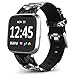 TreasureMax Compatible with Fitbit Versa Bands for Women/Men,Silicone Fadeless Pattern Printed Replacement Floral Bands for Fitbit Versa Lite SE Watch