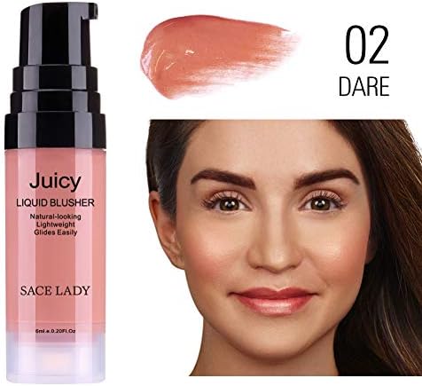 Liquid Blush,SUNSENT 4 Colors Matte Liquid Blusher Silky Moisturizing Waterproof Long Lasting Shiny Face Cheek Blush Makeup