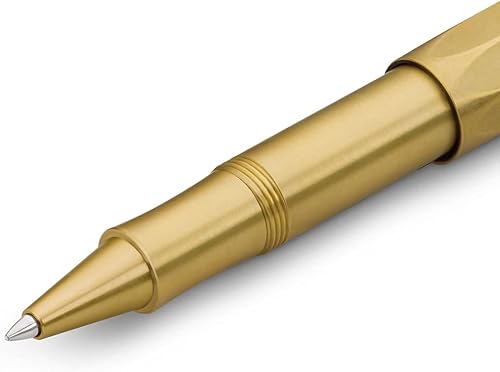 Miniatura 3 de Kaweco BRASS SPORT - Bolígrafo de gel con punta redonda de 0.028 in para zurdos y diestros en diseño clásico con bola de cerámica I Gel Rollerball