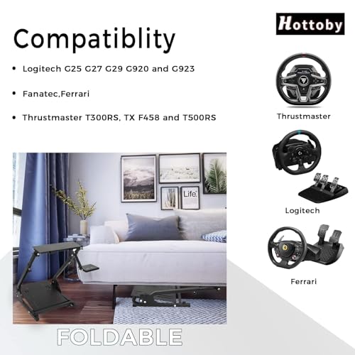 Hottoby RACING WHEEL STAND 1 Simulator Cockpit Steering Wheel Stand Foldable&Multi-Level Adjustable Fit thumb #2