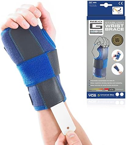 Neo-G Wrist Support Stabilized Carpal Tunnel Wrist Splint Wrist Support for Arthritis, Tendonitis, Joint Pain, Sprains - Wrist Brace Adjustable Compression Hand Support Left Hand