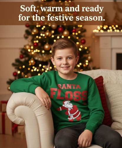 Pull pullover Noël vert enfant 9-10 ans, le cadeau idéal pour filles et garçons - 7