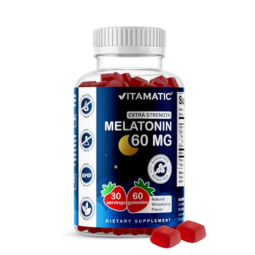 Vitamatic Sugar Free Melatonin 60 mg Per Serving - 60 Vegetarian Gummies