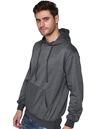 Image of SXV STYLE Hooded Pullover Solid Plain Unisex Cotton Oversized Baggy Sweatshirt Hoodie