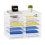 Lavatino 12 Compartments Paper Organizer for Desk, Mesh Literature...