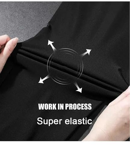 Image of CHOZI Pack of 2 Men's Dryfit Lycra Stretchable Trackpants, Ice Silk Breathable Casual Trackpants Running Jogger Drawstring Trackpants with Both Side Pockets for Men (Black&Grey-L)