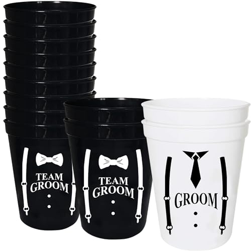 LADY&HOME 13 Packs Bachelor Party Team Groom Cups, Groom & Groomsman Cups for Groom party, Bachelor Party(Team groom)