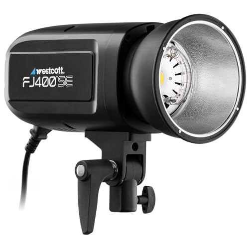 Westcott FJ400-SE 400 Ws Fotostudio Stroboskop, AC-betriebener Monolight-Blitz mit FJ Wireless Trigger Kompatibilität, Bowens-Montage, schnelle Recyclingzeit, Farbe
