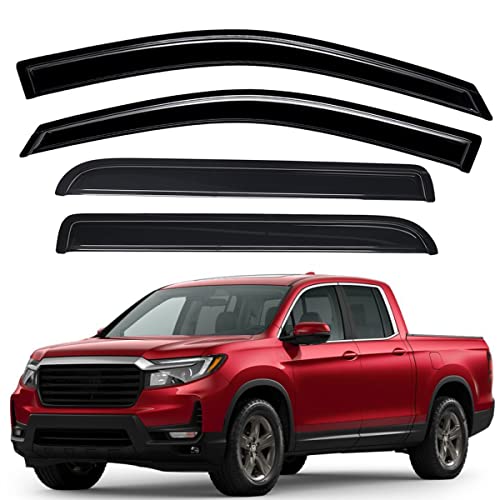 Lightronic WV94276 Outside-Mount Side Window Visors Deflectors Vent Rain Guards, ...