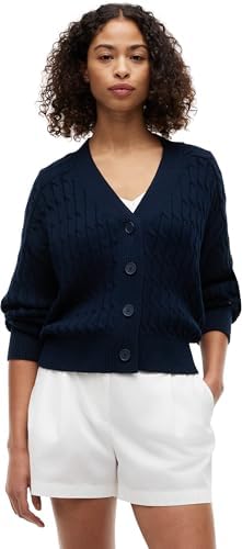 Tommy Hilfiger Damen Mid Gg Cable V-nk Ls Cardi Ww0ww50078 Weitere Pullover (1er Pack)