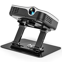 Jubor Beamer Ständer, 360° Drehbare Desktop Projektorhalterung, Faltbar Projektor Tisch Halterung mit 1/4 Gewinde, Beamer Halterung für Heimkino, Spielzimmer, Büro