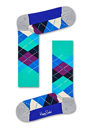 Happy Socks Argyle Sock Colorful and Fun Socks - for Men and Women - made with Cotton