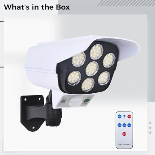 Bionic floodlight solaire LED extérieur étanche avec éclairage sécurité 77 LEDs