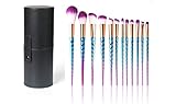 brochas unicornio con estuche ❤ Set de belleza: tu juego de 10 piezas contiene las brochas de maquillaje ideales para tu maquillaje perfecto mañana - 1 pincel para polvos, 2 pinceles para contornos, 3 pinceles para colorete, 4 pinceles en ángulo, 5 pinceles en forma de abanico, 6 pinceles para corrector, 7 pinceles para difuminar, 8 pinceles para sombras de ojos, 9 pinceles pequeños y 10 pinceles de mezcla. 11 caja de belleza