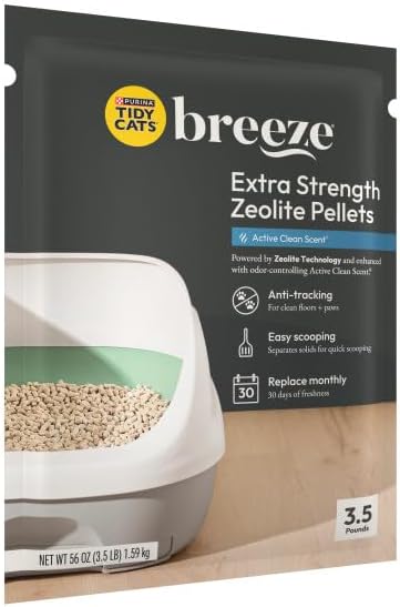 Tidy Cats Breeze Extra Strength Zeolite Pellets, Active Clean Scent 3.5 lb (Pack of 4) image 4