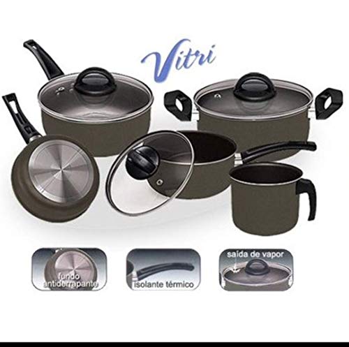Conjunto jogo panelas grande e grossa teflon antiaderente aprovadas selo INMETRO