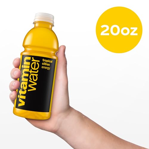 Image of vitaminwater Energy Tropical Citrus Nutrient Enhanced Flavored Water Beverage, 20 fl oz Bottles, 12 Pack