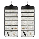 CHICECO Hanging Jewelry Organizer With Zippered Pockets,40 Pockets Travel Jewelry Organizer Storage for Cloest,Wall,Door